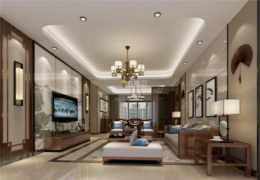 两套诗情画意的新中式风格样板间,您更爱哪套呢?-珠海名雕高端家装